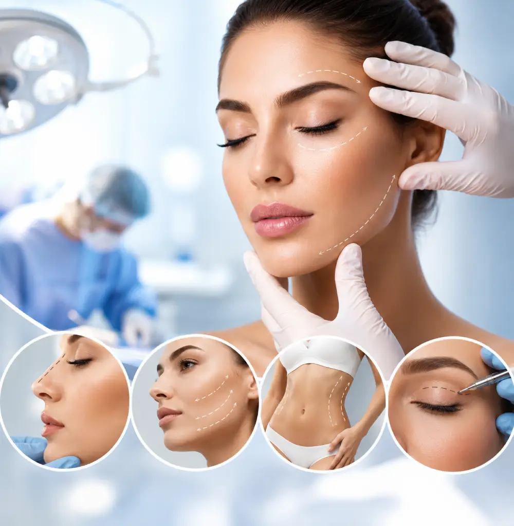 Cosmetic surgery procedures: facial contouring, rhinoplasty, body contouring and eyelid surgery